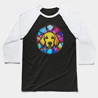 Golden Retriever in stained glass design Baseball T-Shirt